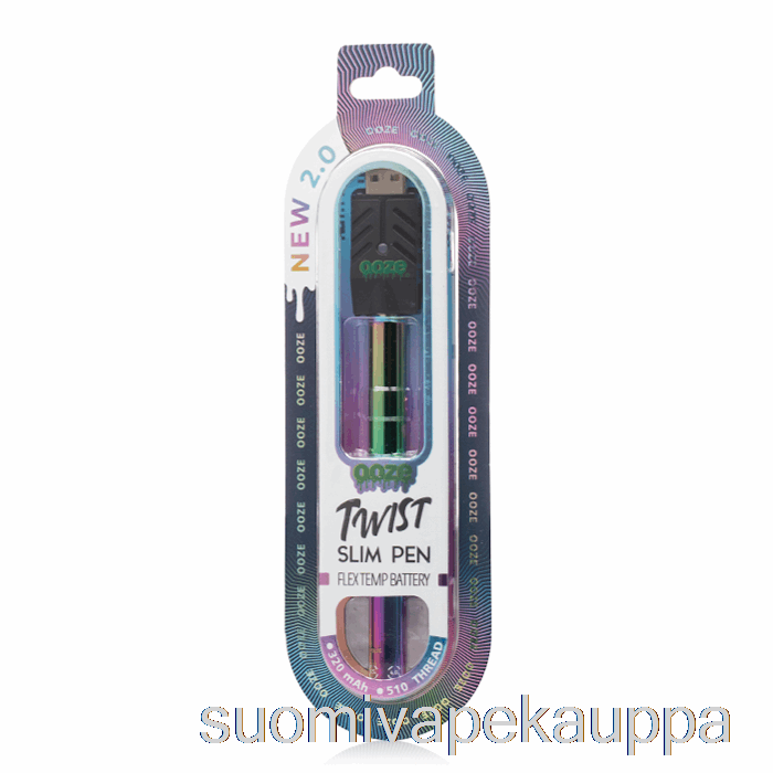 Vape Box Ooze Slim Twist Pen 2.0 Flex Temp Akku Sateenkaari